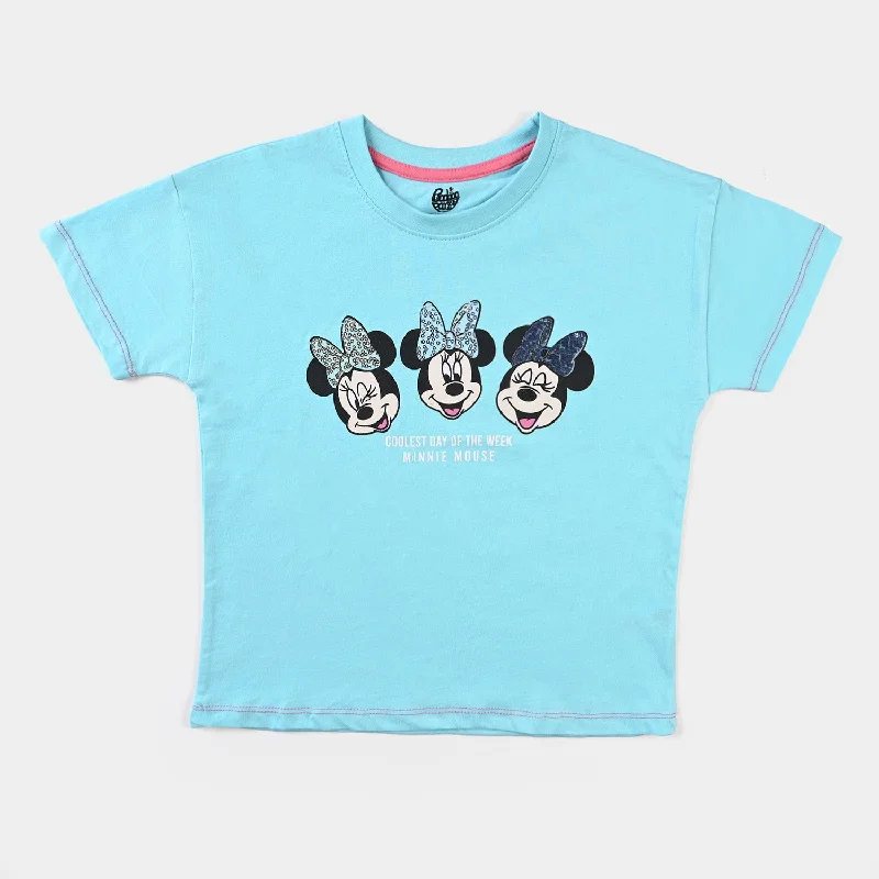Men's Shirts with Graphic SleevesGirls Slub Jersey T-Shirt H/S Coolest Day-T-Turquois Men's Shirts with Graphic SleevesGirls Slub Jersey T-Shirt H/S Coolest Day-T-Turquois