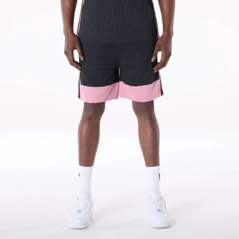 Men's Pants with Patch PocketsNew Era Mesh Black Oversized Shorts