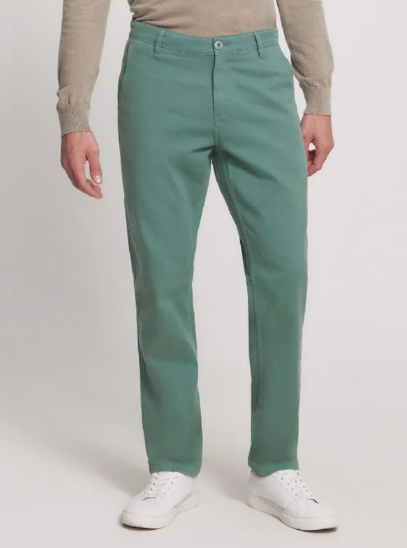 Men's Drawstring Pants for AdjustabilityGreen Mid-Rise Angels Chino Pants