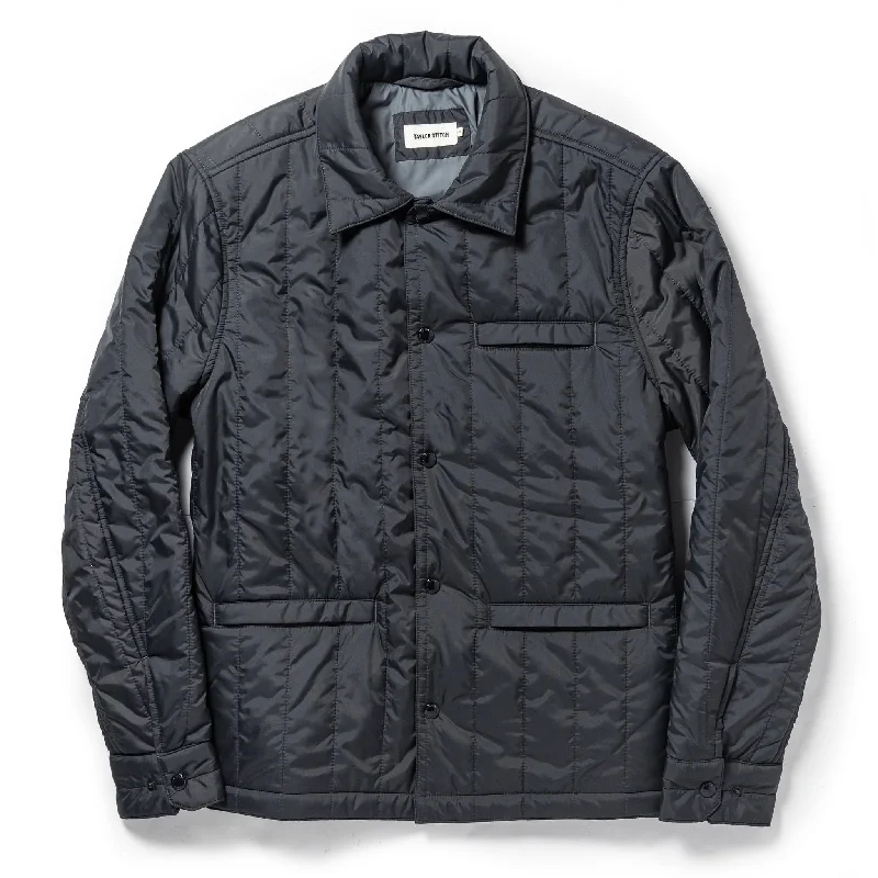 Classic Men's Trench CoatsThe Decker Jacket in Charcoal Quilt