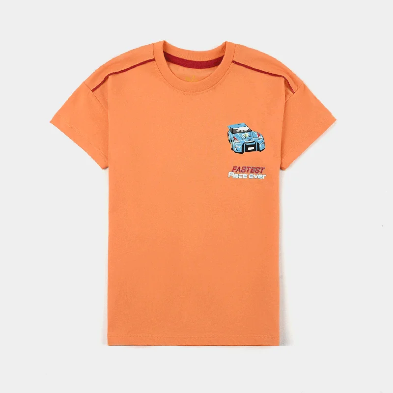 Men's Shirts with Patch PocketsBoys Cotton Jersey T-Shirt H/S Fastest Race Ever