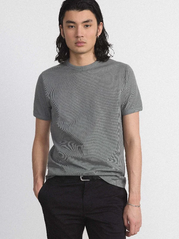 Men's Shirts for FishingThe Short Sleeve Ribbed T-Shirt in Slate