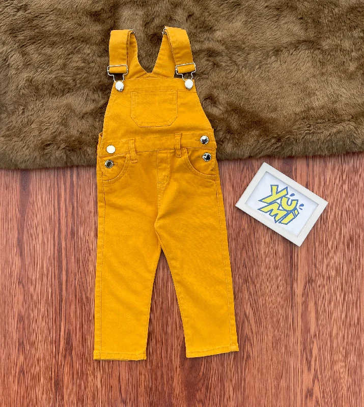 Men's Straight-Leg JeansComfy Cotton & Fun Kids Mustard Dungarees