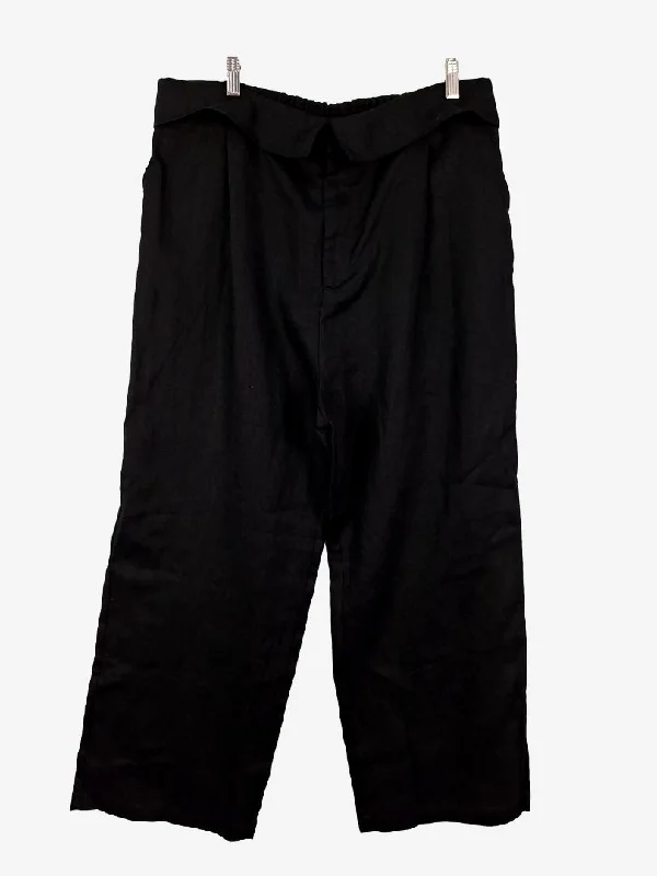 Flexible Men's JeansMotto Linen Fold Over Wide Leg Pants Size 16