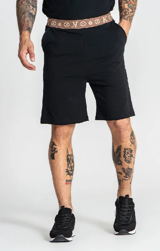 Men's Pants with Elastic CuffsBlack ChoKo Shorts