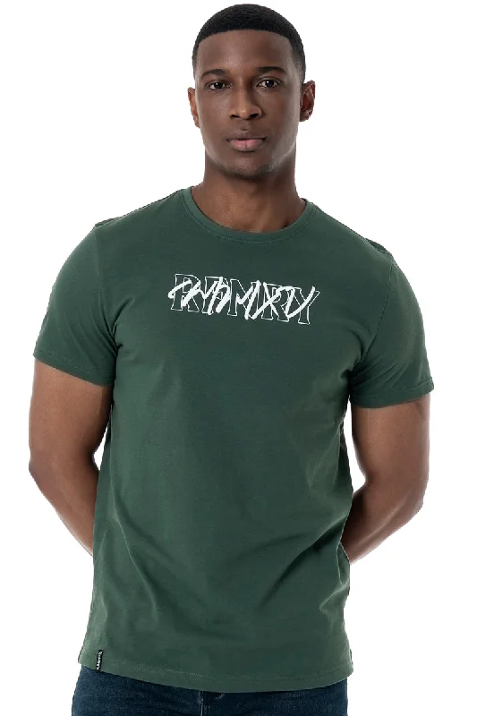 Men's Shirts with Contrast StitchingStatement T-Shirt _ 158102 _ Fatigue