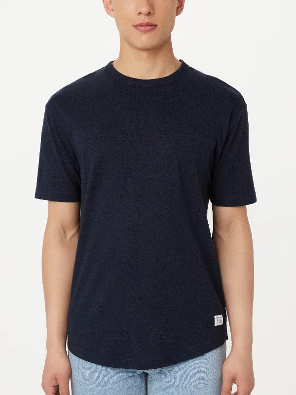 Men's Shirts for Outdoor ActivitiesThe Relaxed Hemp T-Shirt in Deep Blue
