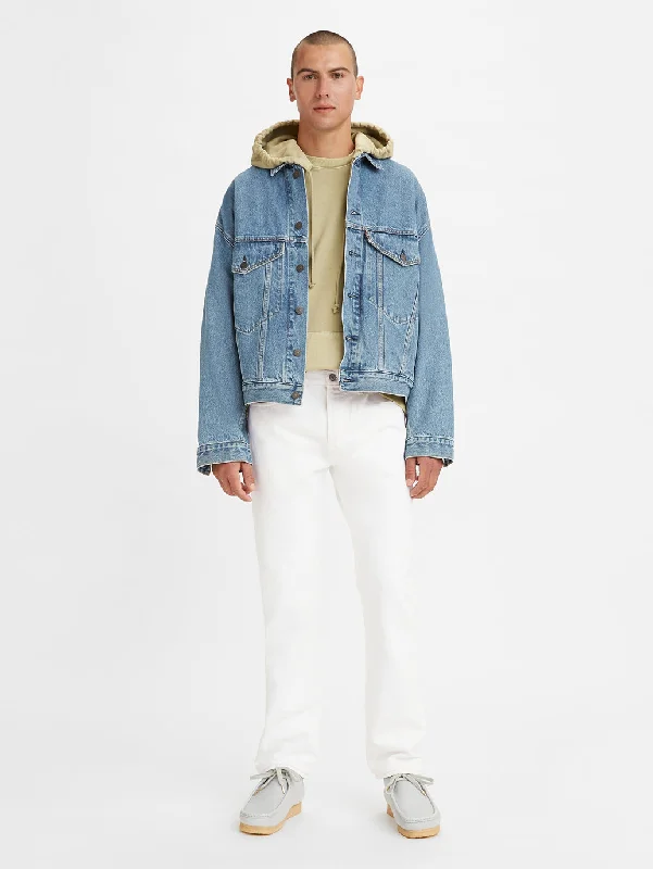 New Arrival Men's JeansMen's 501 White Straight Fit Button Fly Jeans