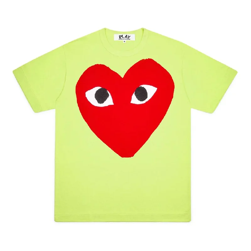 Men's Three-Quarter Sleeved TopsGreen Heart T-Shirt
