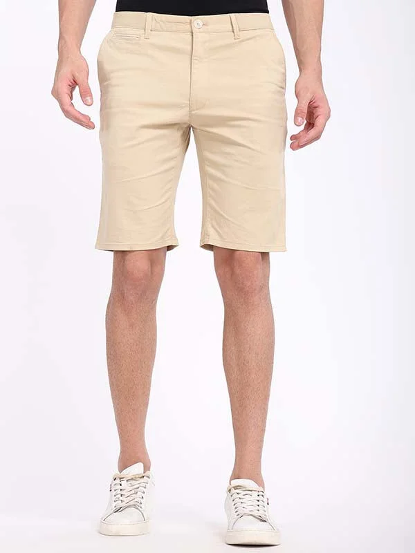 Men's Pants with Flat-Front DesignsMen Solid Cotton Stretch Shorts