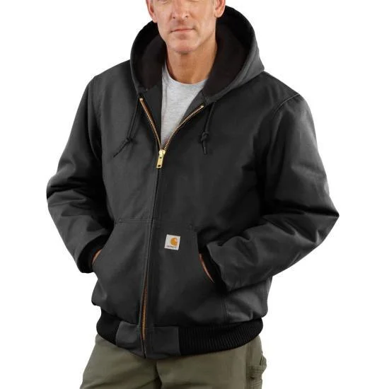 Men's Coats without LiningDuck Active Jacket - Quilted Flannel Lined, Black