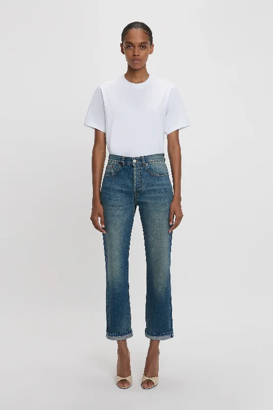 Authentic Raw Denim Men's JeansVictoria Relaxed Jean In Mid Blue