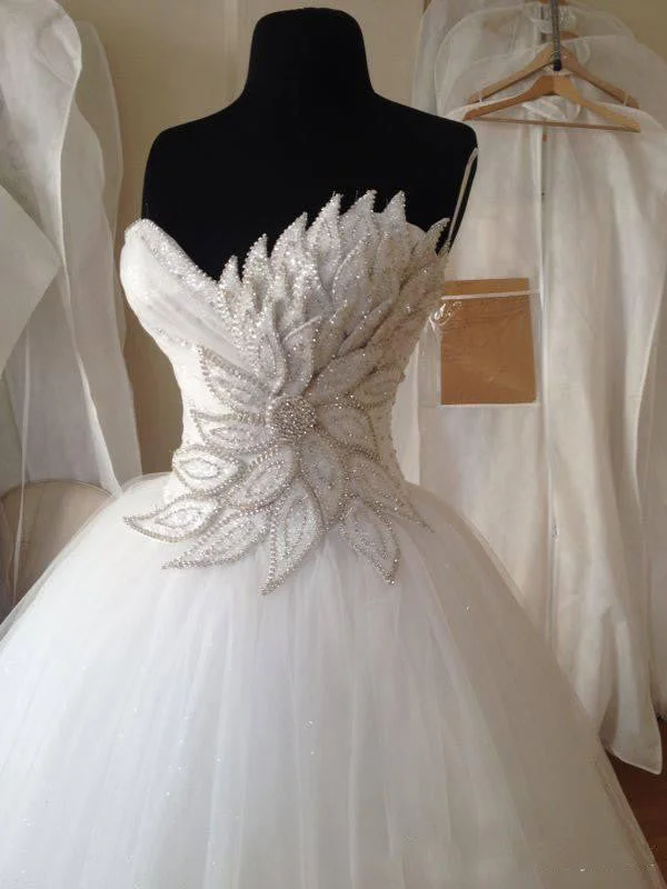 Flowy Dresssweetheart Beading Ball Gown Princess wedding Dress