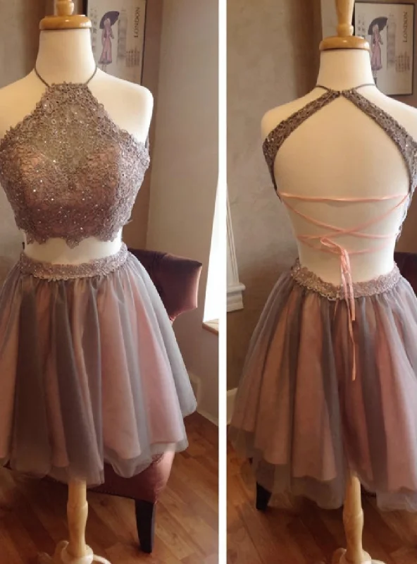 women's evening dresseslace homecoming dress two piece homecoming dress