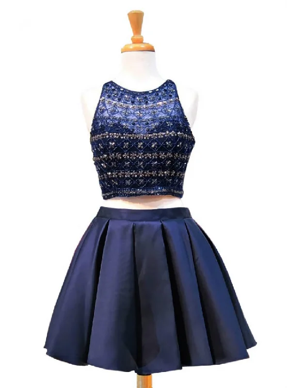 Statement DressShort Homecoming Dress Satin Homecoming Dress Two Pieces