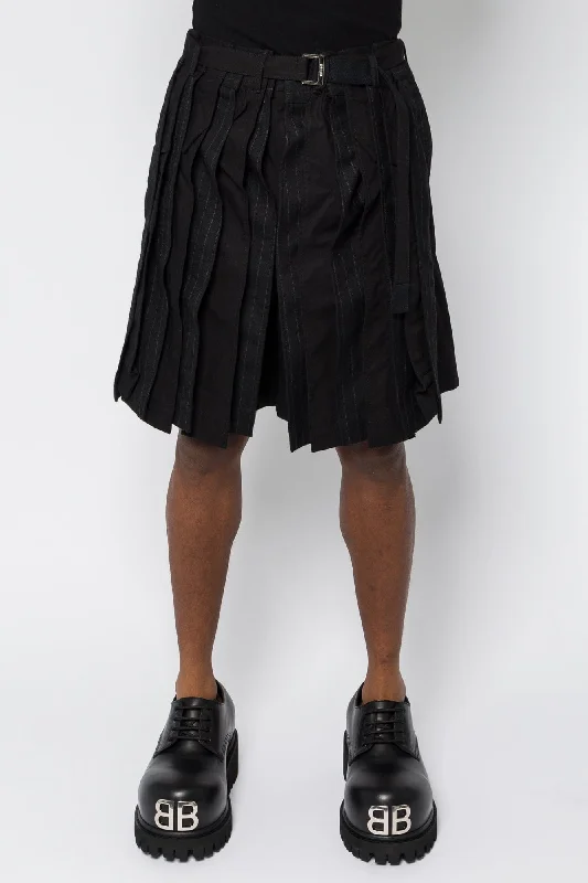 Men's Pants with Flat-Front DesignsSacai Chalk Stripe x Rip Stop Shorts