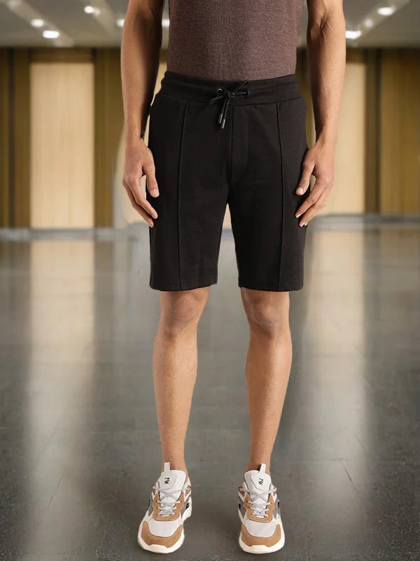 Men's Pants with Button-Down PocketsMen Solid Cotton Blend Shorts