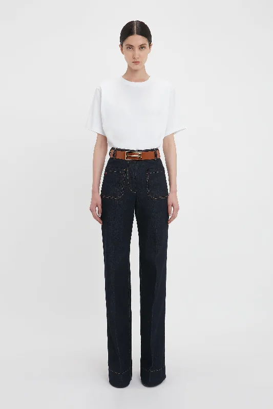 Dark Indigo Men's JeansAlina High Waisted Jean In Dark Indigo Rinse