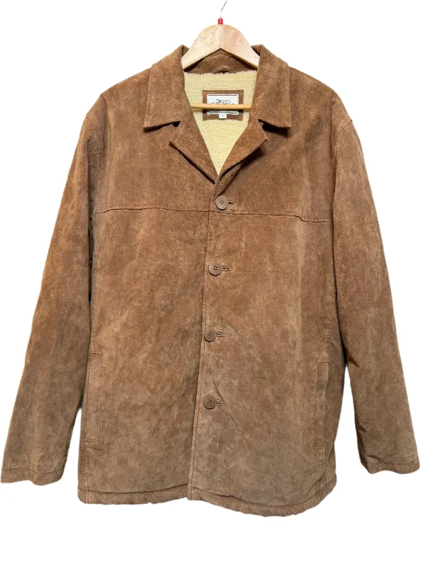 Men's Coats for LayeringDavid Conrad Mens Brown Fleece Lined Jacket (Size L)
