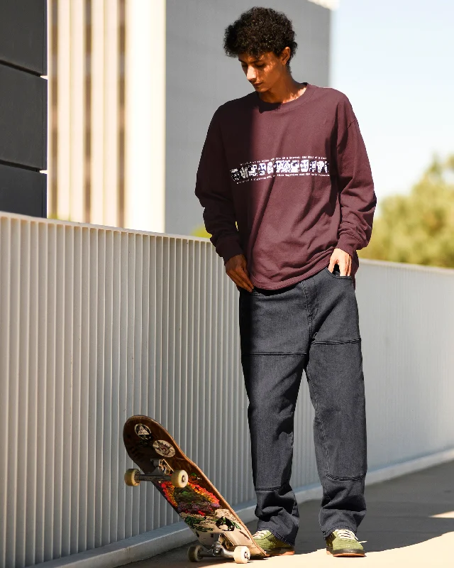Rip and Tear Men's JeansSkate Vitals Remy Long Sleeve Tee 2 - Merlot