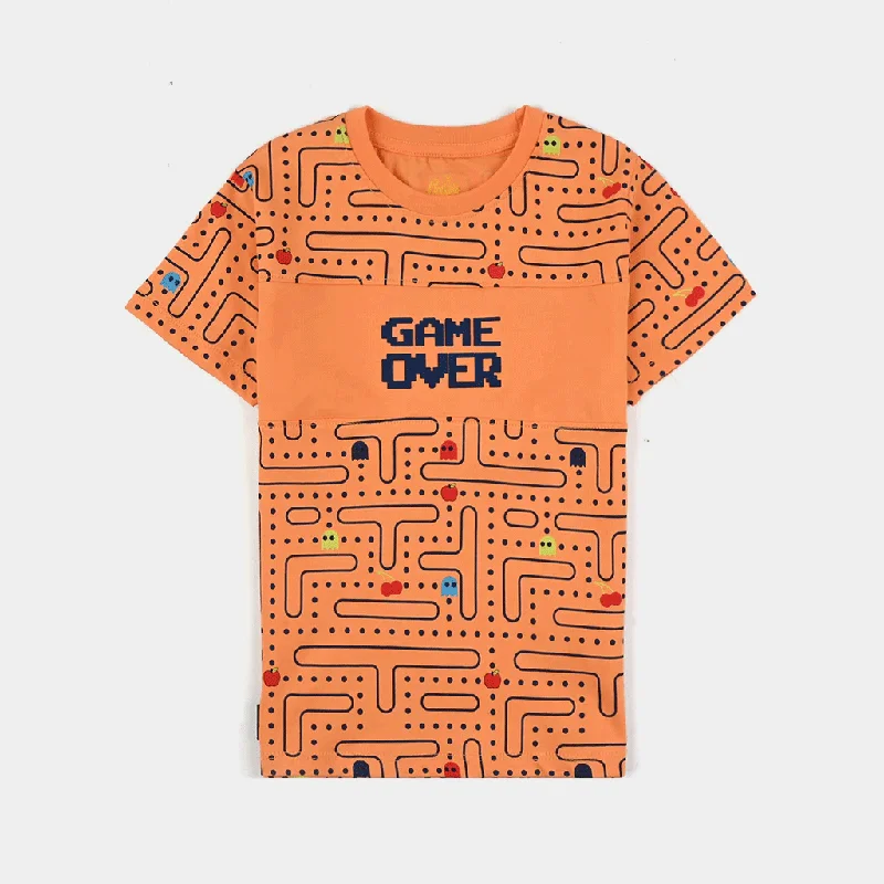 Men's Shirts with Pocket SquaresBoys Cotton Jersey T-Shirt H/S Game Over