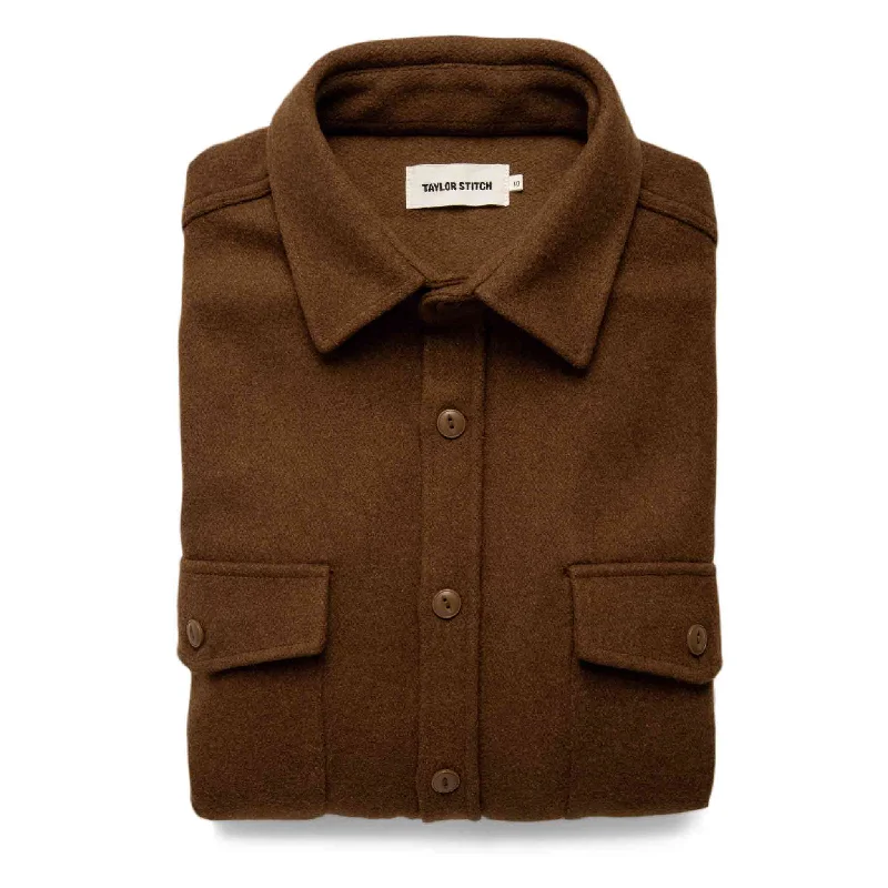 Men's Coats for TravelThe Maritime Shirt Jacket in Rust