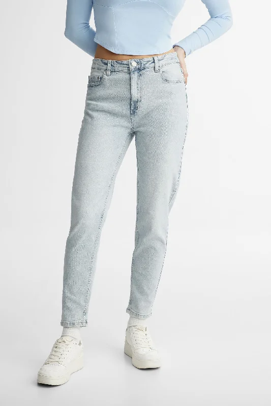 High-Waisted Bootcut Men's JeansJeans coupe ''Mom'' - Femme