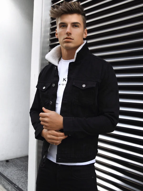 Cool Men's Pea CoatsVancouver Denim Jacket - Black