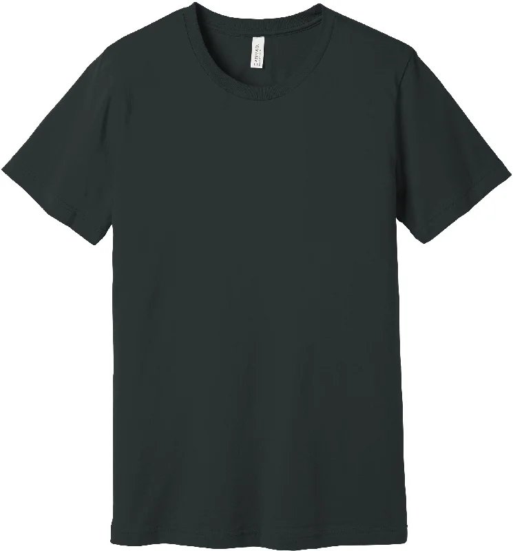 Men's Shirts with Surplice HemlinesBELLA+CANVAS Unisex Jersey Short Sleeve Tee - Dark Grey Men's Shirts with Surplice HemlinesBELLA+CANVAS Unisex Jersey Short Sleeve Tee - Dark Grey