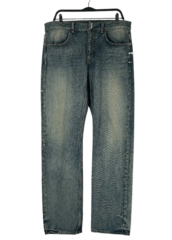 Premium Men's JeansGIVENCHY/Pants/34/Denim/IDG/STUDDED SIDE SEAM JEANS