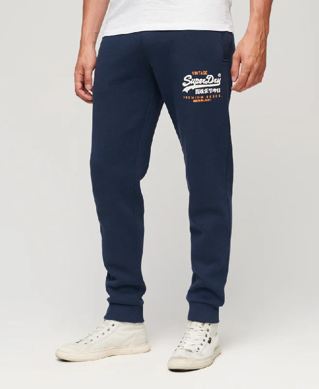 Men's Unique and Designer Bottom Wear for a Statement LookClassic Vintage Logo Heritage Joggers | Midnight Blue
