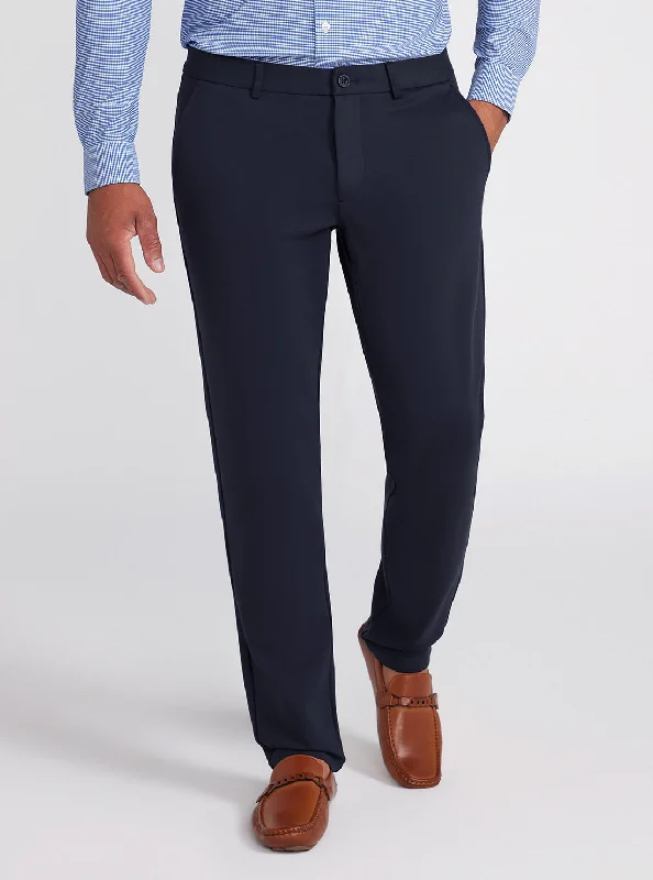 Men's Pants with Belt LoopsEco Navy Blue Tech Myron Dress Pants