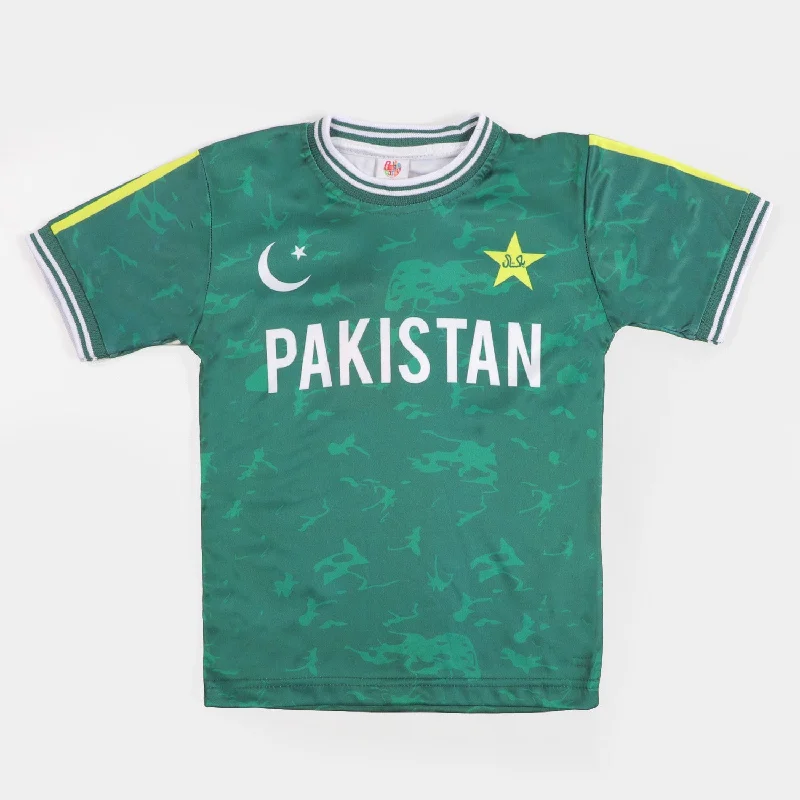 Men's Shirts with Bow TiesTeens Unisex T-Shirt H/S World Cup Fever - Green