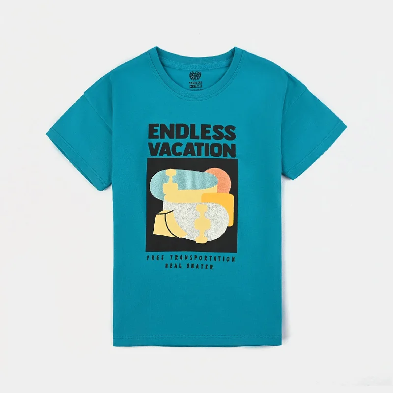 Men's Shirts with UV ProtectionBoys Cotton Jersey T-Shirt H/S Endless Vacation