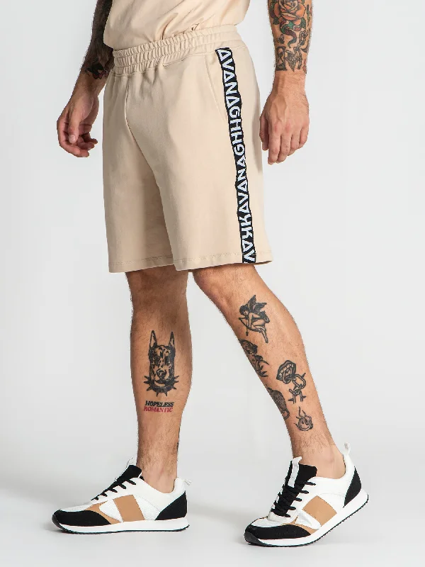 Men's Pants with Button-Down PocketsBeige Futura Shorts