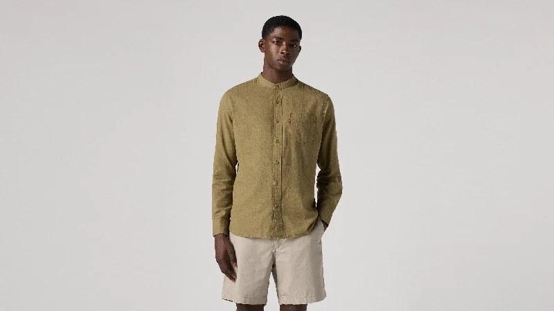Men's Tennis Shirts for Court ComfortLevi's® Men's Banded Collar 1 Pocket Shirt