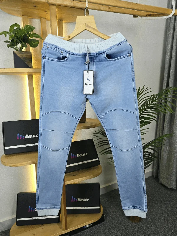 Classic Blue Men's JeansRib Jogger Jeans Light Sky