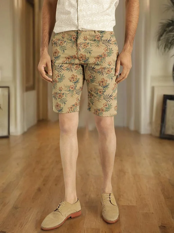 Men's Yoga Pants for FlexibilityMen Printed Cotton Shorts