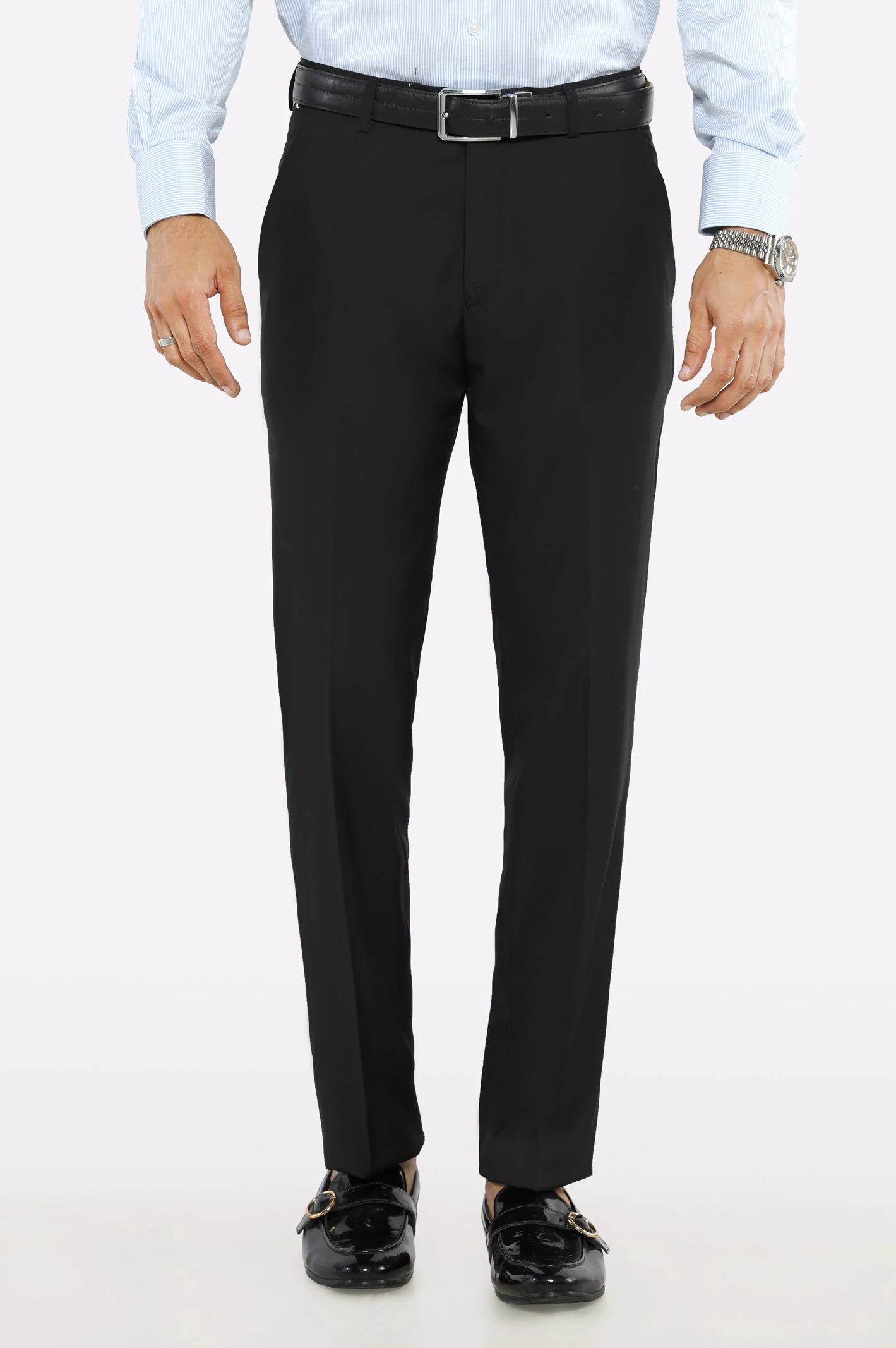 women's custom dressesBlack Regular Fit Formal Trouser