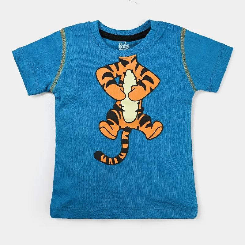 Men's Shirts with Pocket SquaresInfant Boys Slub Jersey T-Shirt Tiger-Blue