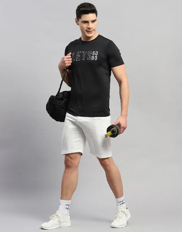 Men Grey Solid Regular Fit Short