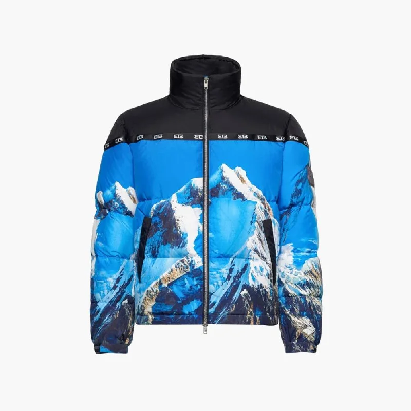 Men's Coats for Rainy Weather313 Puffer Jacket Mountain Print