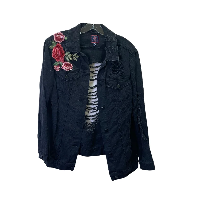 Men's Coats for SkiingBlack Denim Jacket Denim By Boom Boom Jeans, Size: S