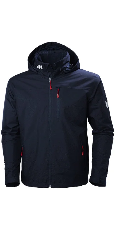 Men's Coats with Chest PocketsHelly Hansen Crew Hooded Jacket Navy