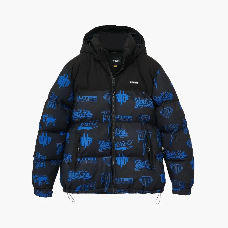 Men's Coats for Casual WearIuter Horns Allover Puff Jacket