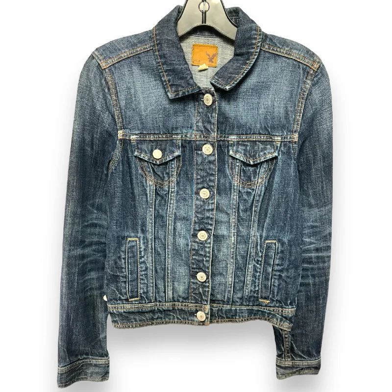 Men's Coats with Relaxed FitsJacket Denim By American Eagle In Denim, Size: M