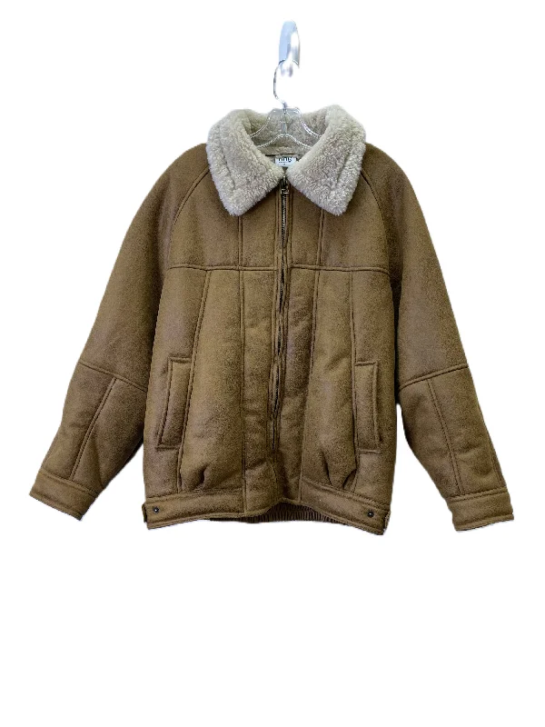 Men's Coats with VentilationJacket Faux Fur & Sherpa By Bdg In Brown, Size: M