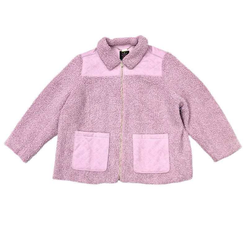 Men's Coats for SpringJacket Faux Fur & Sherpa By Isaac Mizrahi Live Qvc In Purple, Size: 3x Men's Coats for SpringJacket Faux Fur & Sherpa By Isaac Mizrahi Live Qvc In Purple, Size: 3x