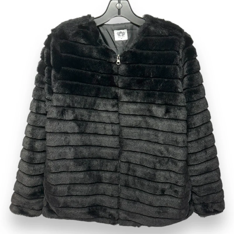 Men's Coats for Short MenJacket Faux Fur & Sherpa By Kaitydid In Black, Size: M