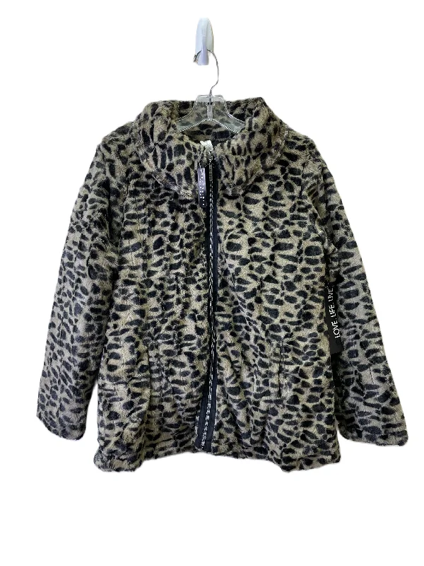Trendy Men's Anorak JacketsJacket Faux Fur & Sherpa By love life live In Animal Print, Size: L Trendy Men's Anorak JacketsJacket Faux Fur & Sherpa By love life live In Animal Print, Size: L
